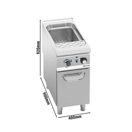 GGM Gastro Nồi Nấu Mì Điện - 1 Bồn - Đứng Độc Lập - 40L - 10kW - Có Van Xả