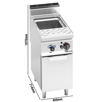 GGM Gastro Nồi Nấu Mì Gas - 1 Bồn - Đứng Độc Lập - 30L - 10kW - Có Van Xả