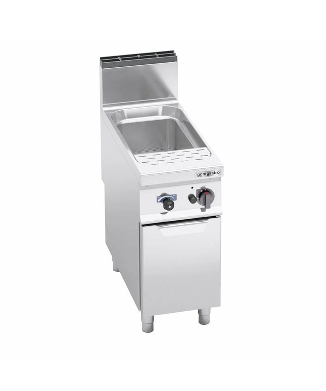 GGM Gastro Nồi Nấu Mì Gas - 1 Bồn - Đứng Độc Lập - 40L - 12kW - Có Van Xả - Có Tủ Bệ