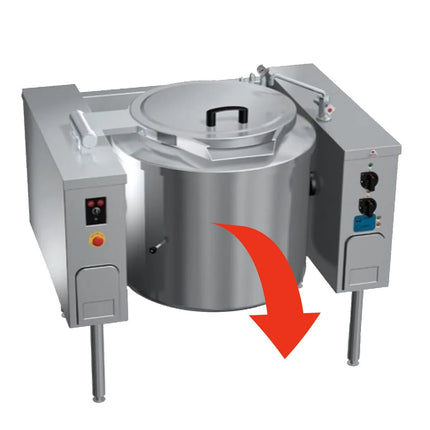 GGM Gastro Nồi Nấu Nghiêng Điện - 150L - 18kW - Gia Nhiệt Gián Tiếp - Kèm Đấu Nối Nước