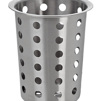 GGM Gastro Ống Đựng Dao Dĩa - Ø115mm - Cao 135mm - Thép Không Gỉ - Đục Lỗ