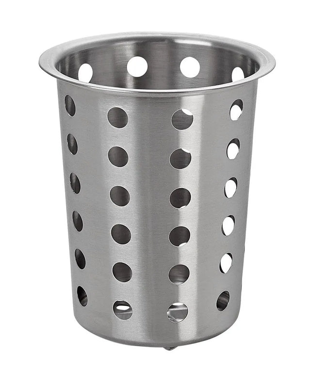 GGM Gastro Ống Đựng Dao Dĩa - Ø115mm - Cao 135mm - Thép Không Gỉ - Đục Lỗ