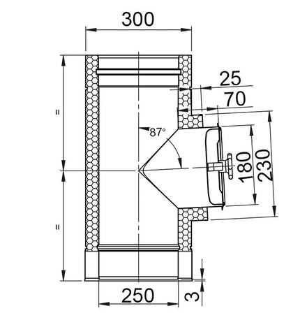 GGM Gastro Ống Khói Thẳng - Thép Không Gỉ - Dài 0.404m - Ø250mm