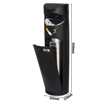 GGM Gastro Outdoor Cigarette Bin & Standing Ashtray - Stainless Steel - 1040mm