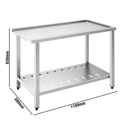 GGM Gastro Outfeed Table for Dishwasher – 1100 mm – with Bottom Shelf – for DSHI1080WD