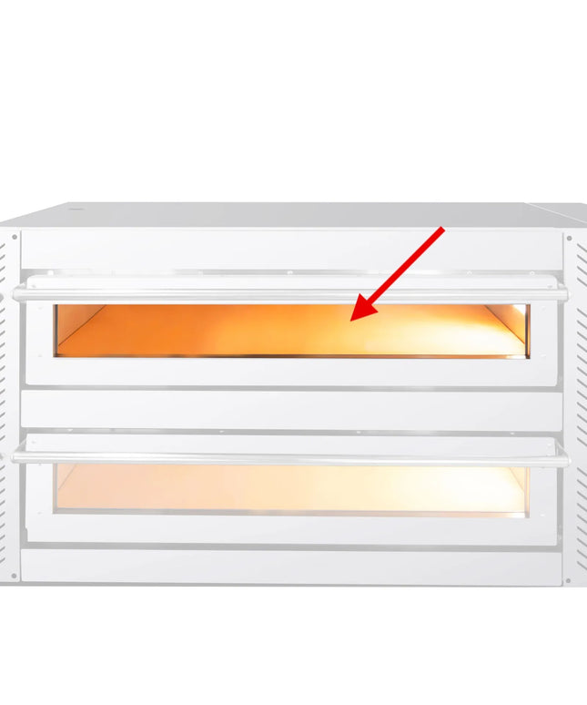 GGM Gastro Oven Door Glass - 525x130x5mm - for Pizza Ovens PDI30-V, PDI30B-V, PDI34, PDI34-V, PEI30, PEI30B, PEI30T & PEI34
