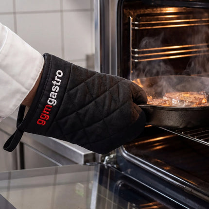 GGM Gastro Oven Mitt - Black - Size: One Size - Heat-Resistant up to 180°C