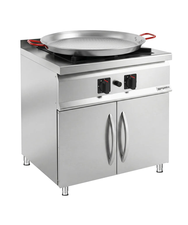 GGM Gastro Paella Gas Cooker - 24 kW - 1 Burner - with Paella Pan & 2-Door Base Cabinet