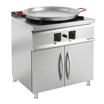 GGM Gastro Paella Pan - Ø 600mm - Carbon Steel - red handles