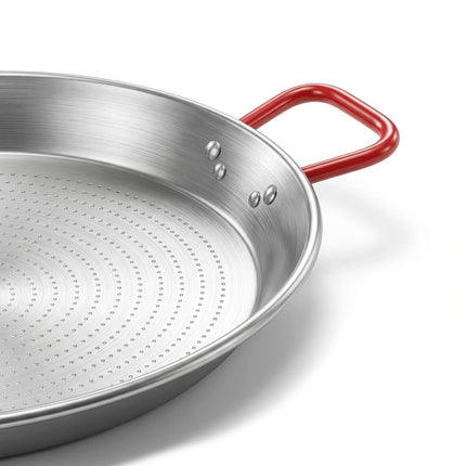 GGM Gastro Paella Pan - Ø 600mm - Carbon Steel - red handles