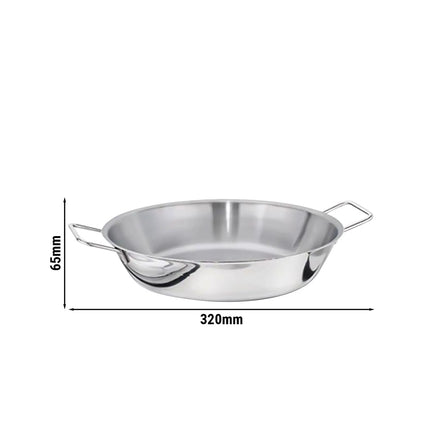 GGM Gastro Paella Pan - Stainless Steel – Ø 320 mm - 6L - Induction Compatible