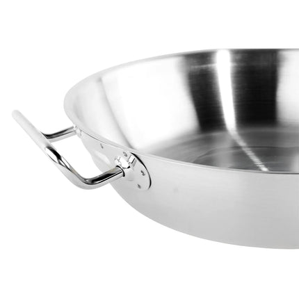 GGM Gastro Paella Pan - Stainless Steel – Ø 360 mm – Height: 75 mm - 8L - Induction Compatible