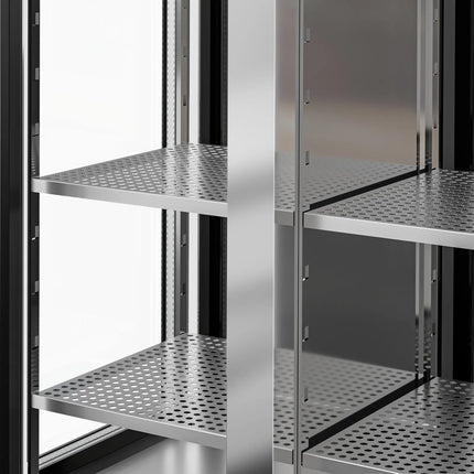 GGM Gastro Panoramic Commercial Wine Fridge - Stainless Steel - Single Zone - 450L - max. 128 bottles