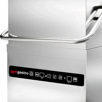 GGM Gastro Pass Through Dishwasher - Digital Controls - 8.7 kW - with Heat Recovery, Detergent and Rinse Aid Dosing Pumps, Drain Pump