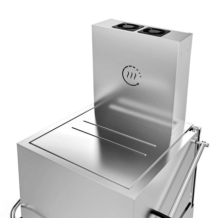 GGM Gastro Pass Through Dishwasher - Digital Controls - 8.7 kW - with Heat Recovery, Detergent and Rinse Aid Dosing Pumps, Drain Pump