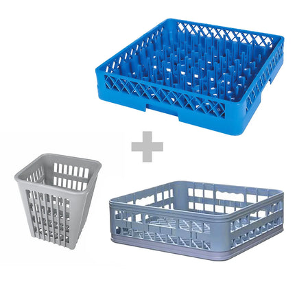 GGM Gastro Pass Through Dishwasher - Digital Controls - 8.7kW - incl. Inlet Table left, Outlet Table right - with Heat Recovery, Detergent & Rinse Aid Dosing Pumps, Drain Pump