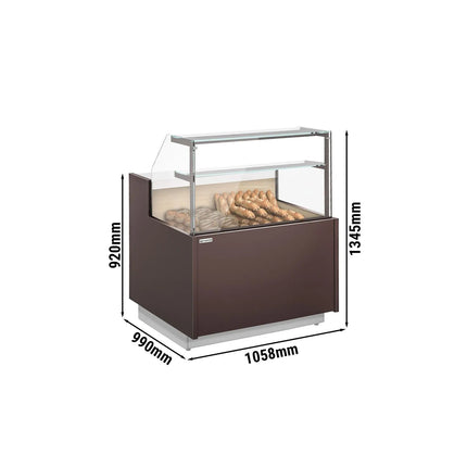 GGM Gastro Patisserie Counter RIGA - 1058x990mm - double glazing - LED lighting