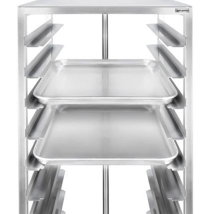 GGM Gastro Patisserie Tray Trolley -  Stainless Steel - 10-Level - for 10 x 600x400mm Trays - with low-noise braked castors