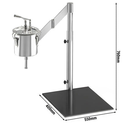 GGM Gastro Piston Funnel - Manual - 4 L - Adjustable size - Stainless steel