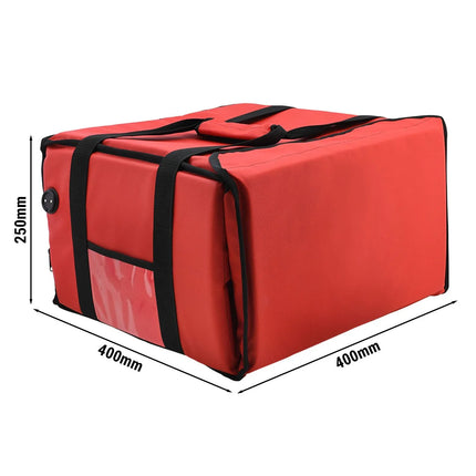 GGM Gastro Pizza Bag / Insulated Bag - 4 pizza boxes 350x350mm - 350x350x200mm - Red