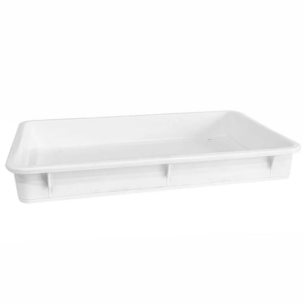 GGM Gastro Pizza Dough Tray Set - EN 600x400 - Height: 75mm - Polypropylene - White - 8 Trays & 1 Lid