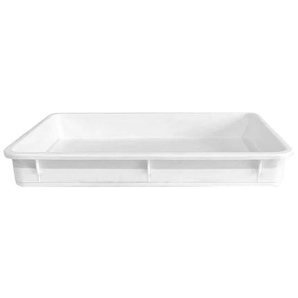 GGM Gastro Pizza Dough Tray Set - EN 600x400 - Height: 75mm - Polypropylene - White - 8 Trays & 1 Lid