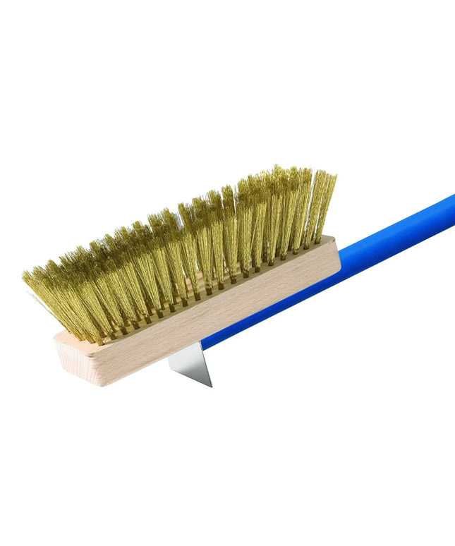 GGM Gastro Pizza oven brush with Scraper - 200x1600x105mm - Brass bristles