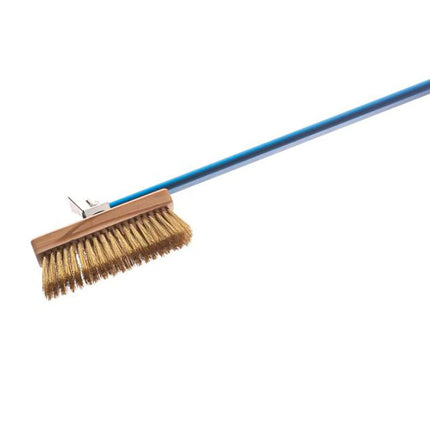 GGM Gastro Pizza oven brush with Scraper - 200x1600x105mm - Brass bristles