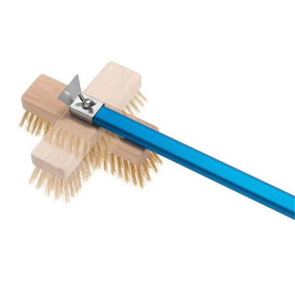 GGM Gastro Pizza oven brush with Scraper - 200x1600x105mm - Brass bristles