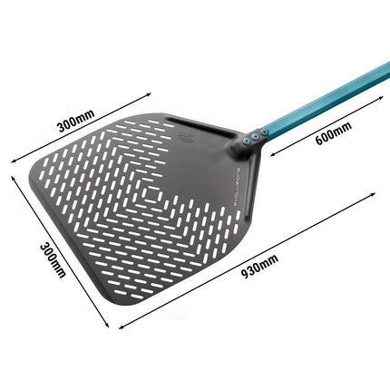 GGM Gastro Pizza Peel EVOLUZIONE - Aluminium - 300x300mm - Length:60cm - perforated - special S.H.A. anodising