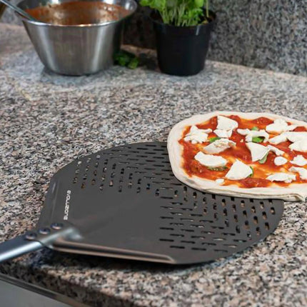 GGM Gastro Pizza Peel EVOLUZIONE - Aluminium - 360x360mm - Length:60cm - perforated - special S.H.A. anodising