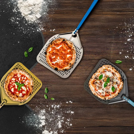 GGM Gastro Pizza Peel EVOLUZIONE - Aluminium - 360x360mm - Length:60cm - perforated - special S.H.A. anodising