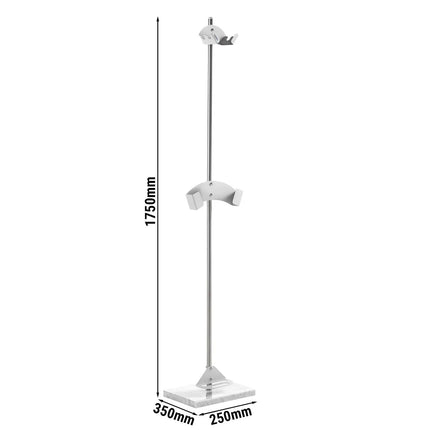 GGM Gastro Pizza Peel Holder - 350x250x1750mm - Stainless Steel - with Marble base, anodised aluminium mounting brackets