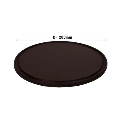 GGM Gastro Pizza Plate - Polyethylene - Ø200mm - with juice groove - Brown