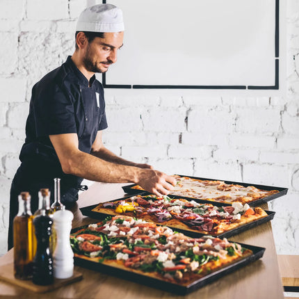 GGM Gastro Pizza Tray - Blue Steel - 419x317x46mm