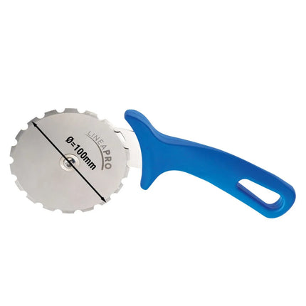 GGM Gastro Pizza Wheel PREMIUM - Ø100mm - serrated - Stainless Steel Blade & Plastic Handle - Blue