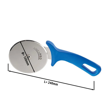 GGM Gastro Pizza Wheel PREMIUM - Ø100mm - Stainless Steel Blade & Plastic Handle - Blue