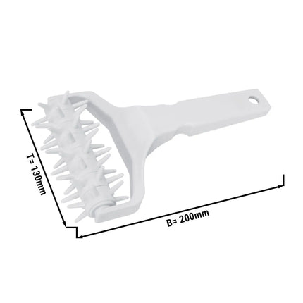 GGM Gastro Plastic Dough Docker - 130x65mm - Polypropylene Roller