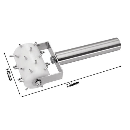 GGM Gastro Plastic Dough Docker - 210x125mm - Stainless Steel Roller