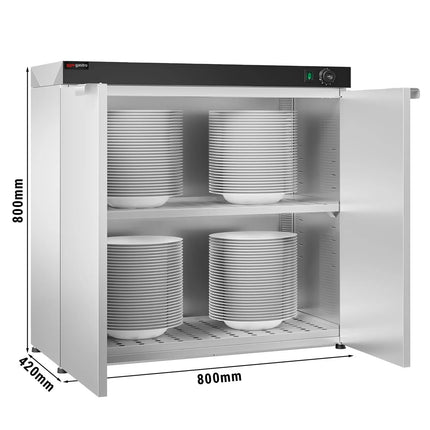 GGM Gastro Plate Warmer - Double Door - 1.5kW - 120 plates
