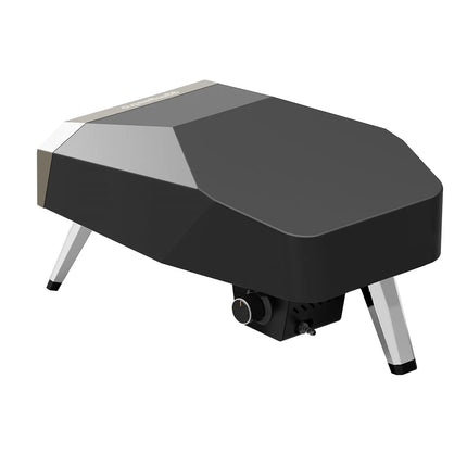 GGM Gastro Portable Outdoor Gas Pizza Oven - Single Deck - Refractory Stone Deck - for Ø 40cm (39.9 cm) pizza - Black - up to 500°C - incl. Waterproof Carry Bag