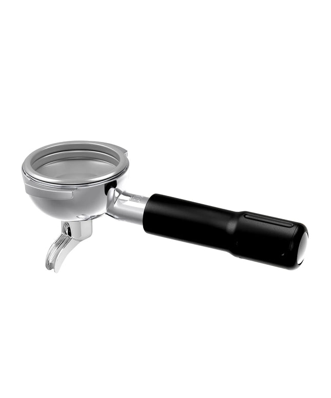 GGM Gastro Portafilter - "Single Spout" - Stainless Steel - Ø 58.8mm - 212x83x77mm - black handle - ergonomic design - for Allegro, Eminence, Grace & Suprema