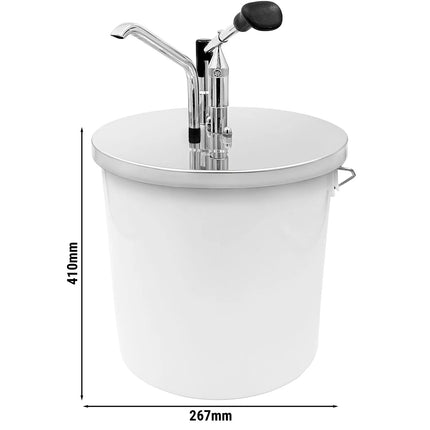 GGM Gastro Portion Pump - 10 litres - suitable for 10-litre buckets - Stainless steel - 267x410mm - adjustable dose