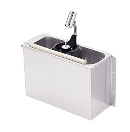 GGM Gastro Portioner & Spatula Rinse - 270x112x180mm with integrated backflow preventer & integrated sieve insert - Stainless Steel - CNS