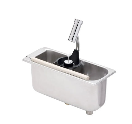 GGM Gastro Portioning Rinse 269x110x115mm WATERSTOP with integrated automatic water stop with integrated backflow preventer & integrated flow regulator - Stainless Steel - CNS - 1 bottom opening