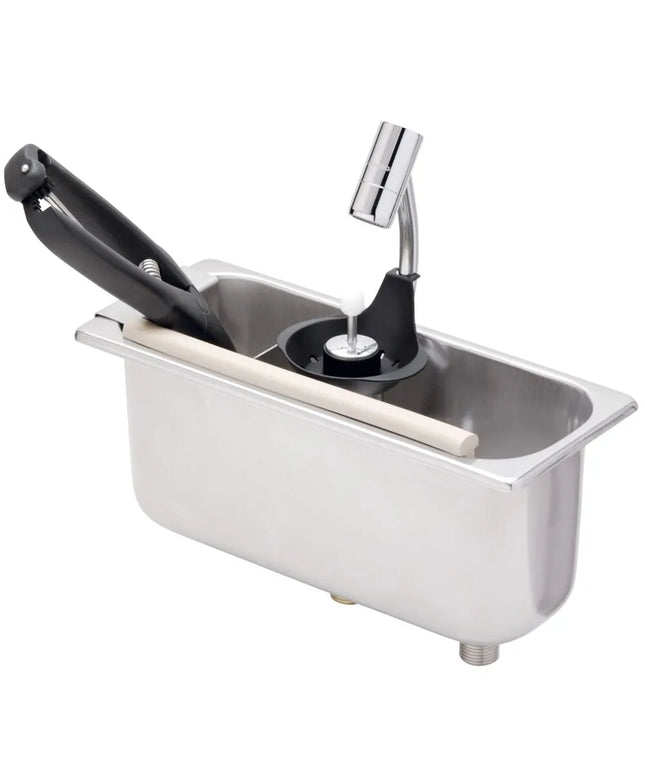 GGM Gastro Portioning Rinse 269x110x115mm with integrated backflow preventer - Stainless Steel - CNS - bottom openings