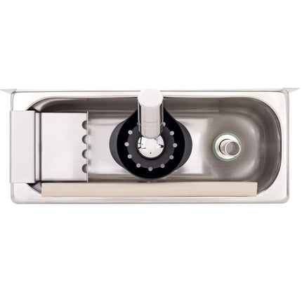GGM Gastro Portioning Rinse 269x110x115mm with integrated backflow preventer - Stainless Steel - CNS - bottom openings