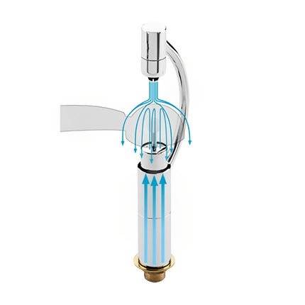 GGM Gastro Portioning Rinse 81x98x249mm with integrated backflow preventer incl. sieve plate