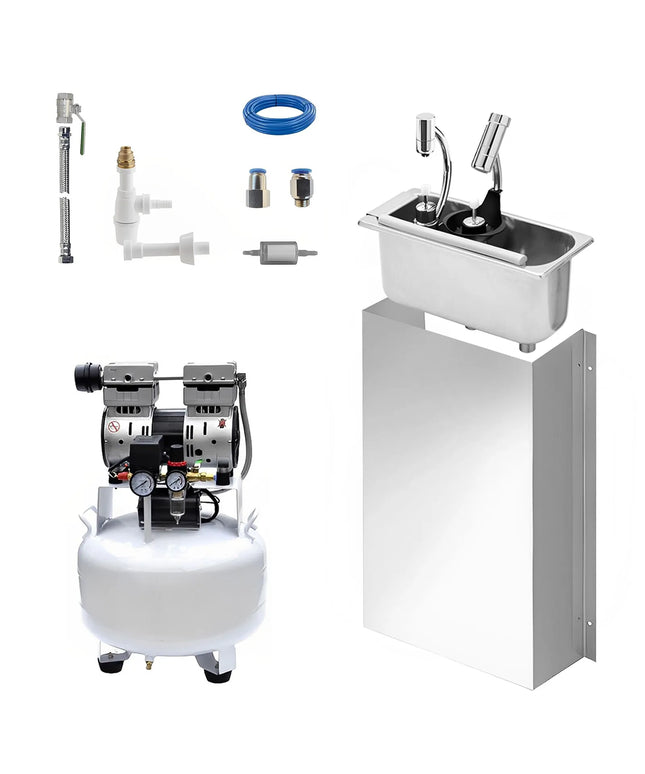 GGM Gastro Portioning Rinse WATERSTOP with integrated automatic water stop with integrated backflow preventer incl. sieve plate - Stainless Steel - CNS - 1 bottom opening[s]