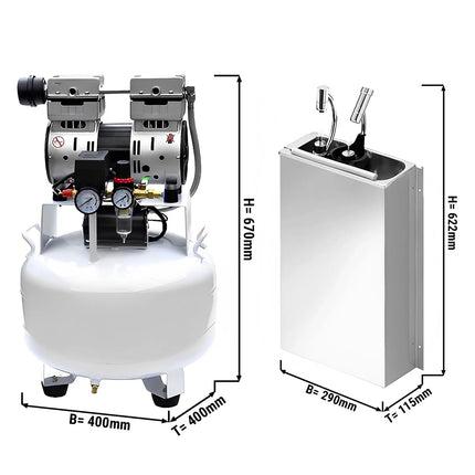 GGM Gastro Portioning Rinse WATERSTOP with integrated automatic water stop with integrated backflow preventer incl. sieve plate - Stainless Steel - CNS - 1 bottom opening[s]